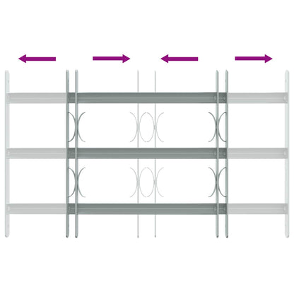 vidaXL Security Grille for Windows with 3 Crossbars 3 pcs 430-740 mm