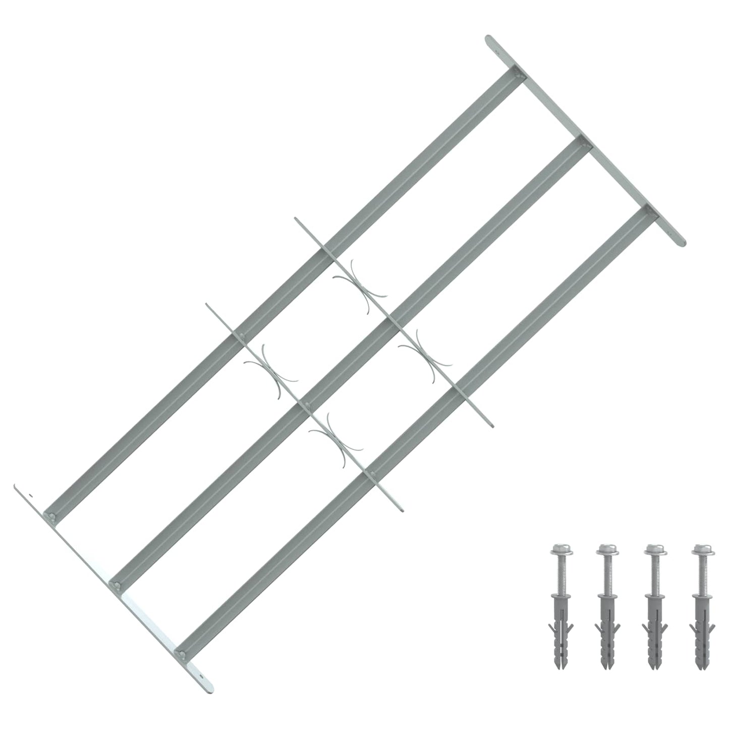 vidaXL Security Grille for Windows with 3 Crossbars 3 pcs 630-1140 mm