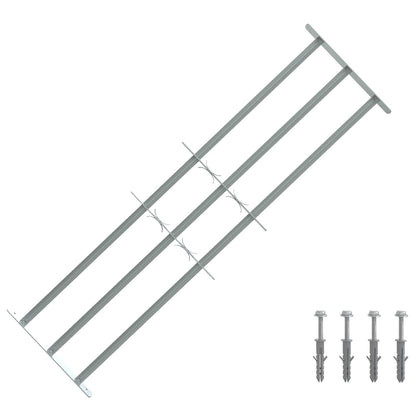 vidaXL Security Grille for Windows with 3 Crossbars 3 pcs 930-1740 mm