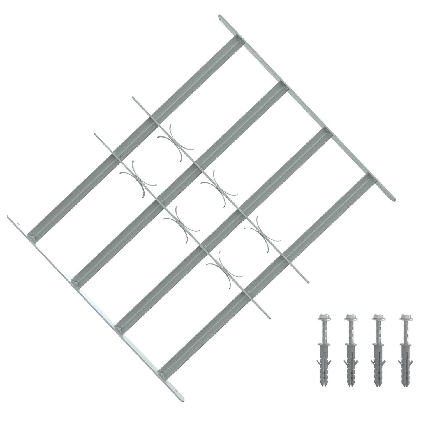 vidaXL Security Grille for Windows with 4 Crossbars 3 pcs 430-740 mm