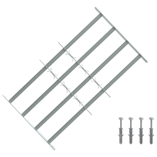 vidaXL Security Grille for Windows with 4 Crossbars 3 pcs 630-1140 mm