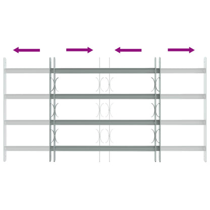 vidaXL Security Grille for Windows with 4 Crossbars 3 pcs 630-1140 mm