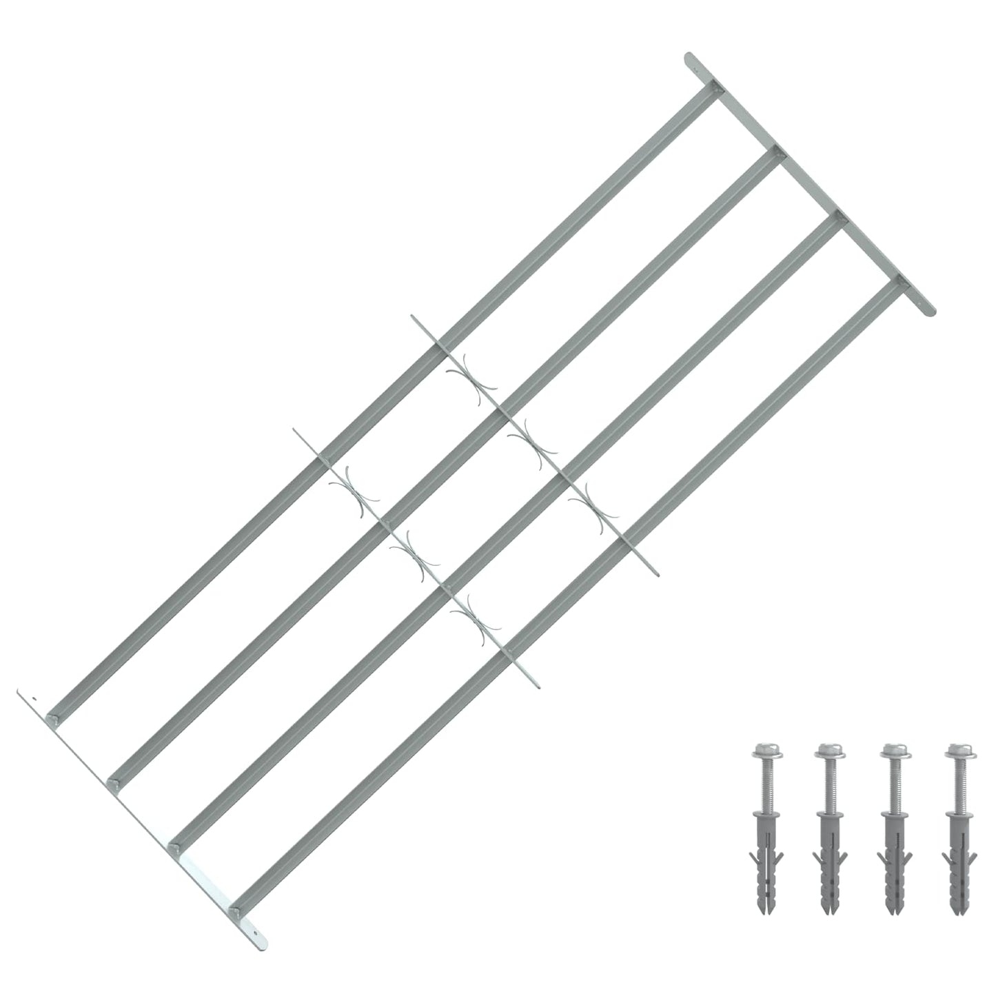 vidaXL Security Grille for Windows with 4 Crossbars 3 pcs 930-1740 mm