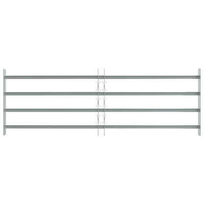 vidaXL Security Grille for Windows with 4 Crossbars 3 pcs 930-1740 mm