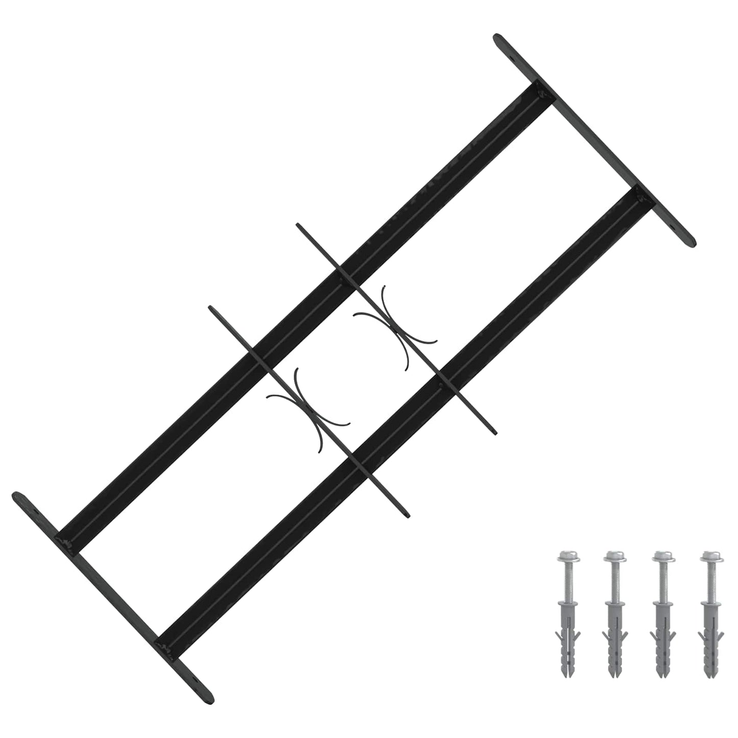 vidaXL Security Grille for Windows with 2 Crossbars 3 pcs 43-74 cm