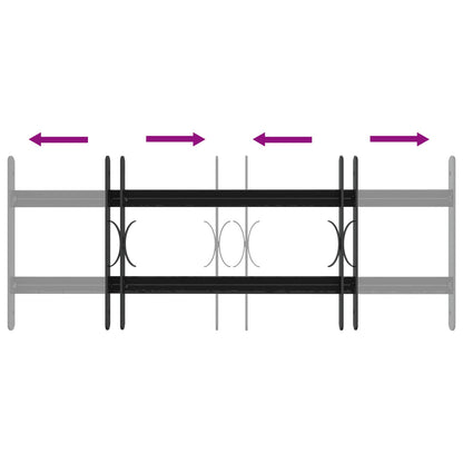 vidaXL Security Grille for Windows with 2 Crossbars 3 pcs 43-74 cm