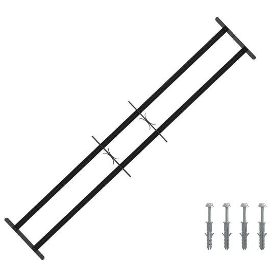 vidaXL Security Grille for Windows with 2 Crossbars 3 pcs 93-174 cm