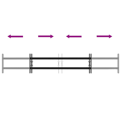 vidaXL Security Grille for Windows with 2 Crossbars 3 pcs 93-174 cm