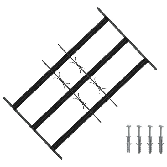 vidaXL Security Grille for Windows with 3 Crossbars 3 pcs 43-74 cm