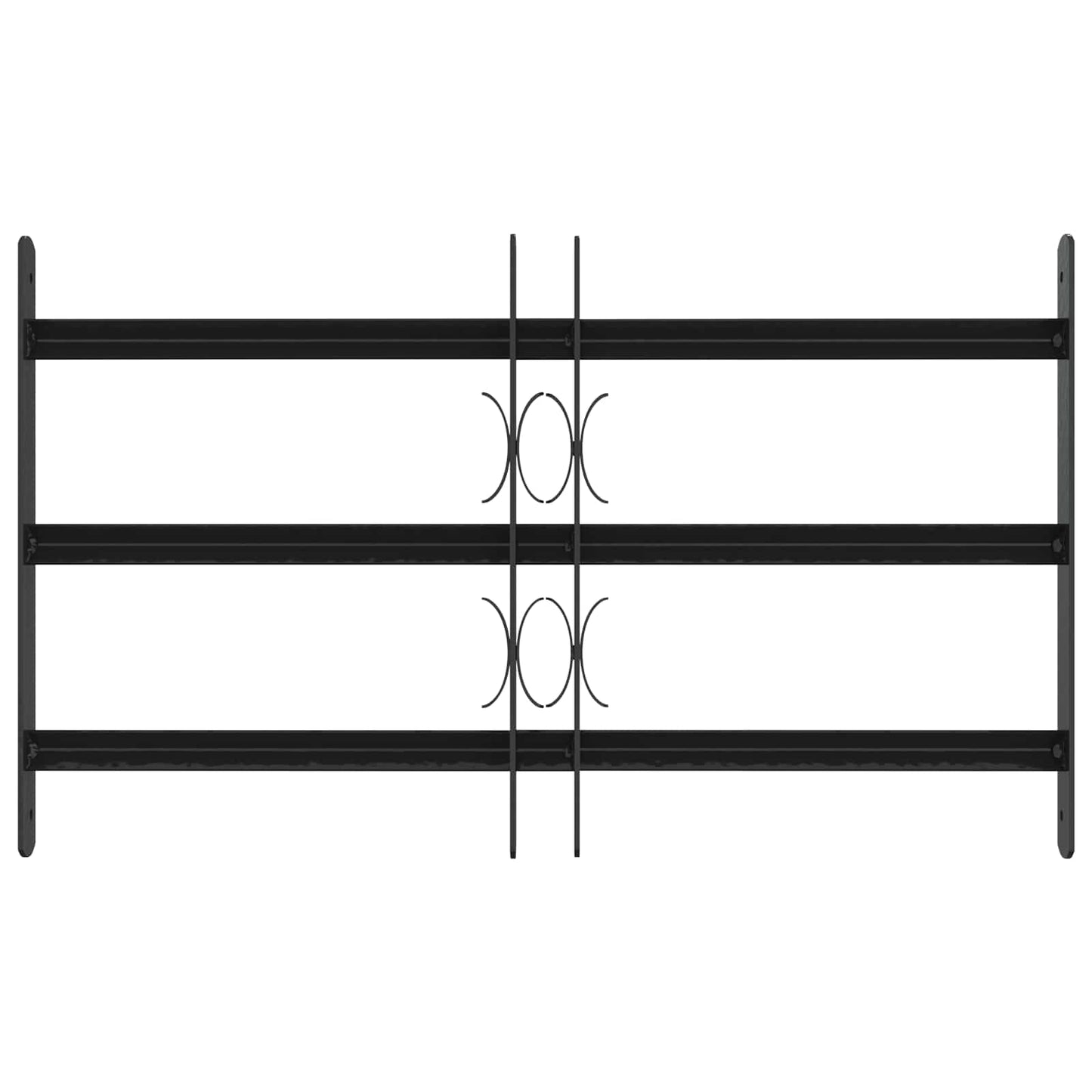 vidaXL Security Grille for Windows with 3 Crossbars 3 pcs 43-74 cm