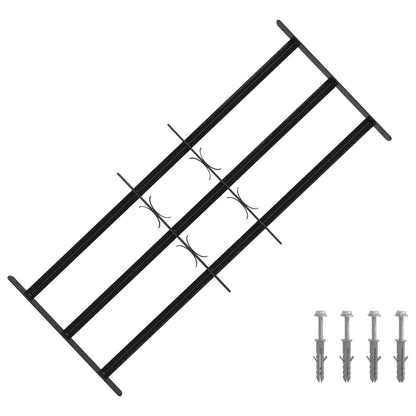 vidaXL Security Grille for Windows with 3 Crossbars 3 pcs 63-114 cm