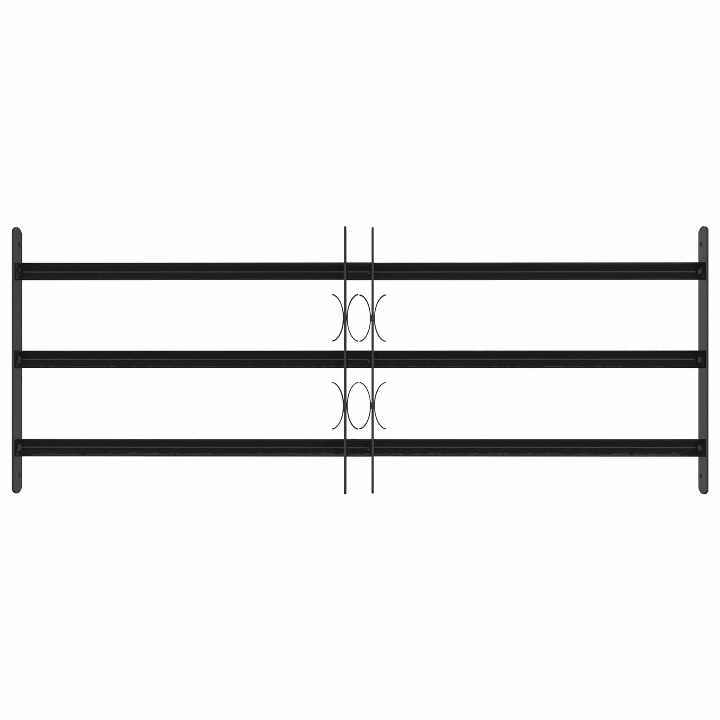 vidaXL Security Grille for Windows with 3 Crossbars 3 pcs 63-114 cm