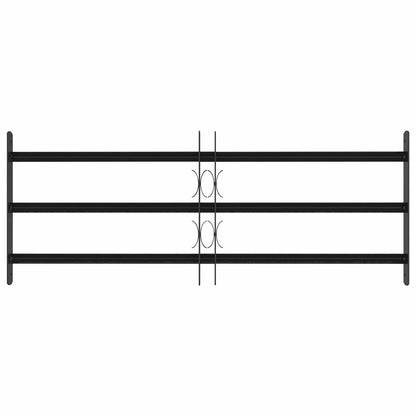 vidaXL Security Grille for Windows with 3 Crossbars 3 pcs 63-114 cm