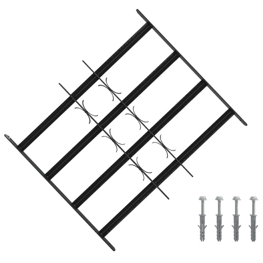 vidaXL Security Grille for Windows with 4 Crossbars 3 pcs 43-74 cm