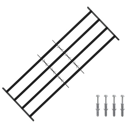 vidaXL Security Grille for Windows with 4 Crossbars 3 pcs 93-174 cm