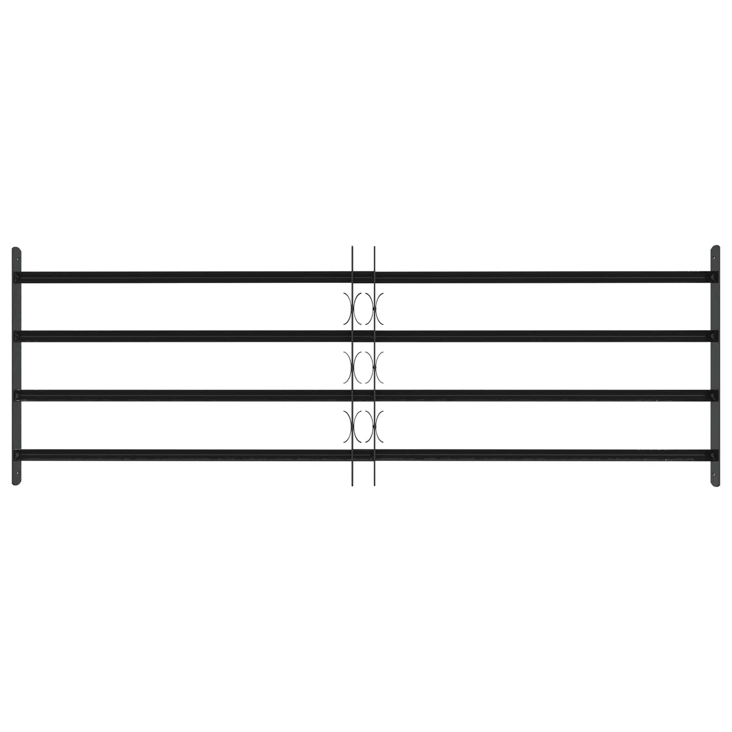 vidaXL Security Grille for Windows with 4 Crossbars 3 pcs 93-174 cm