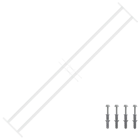 vidaXL Security Grille for Windows with 2 Crossbars 93-174 cm
