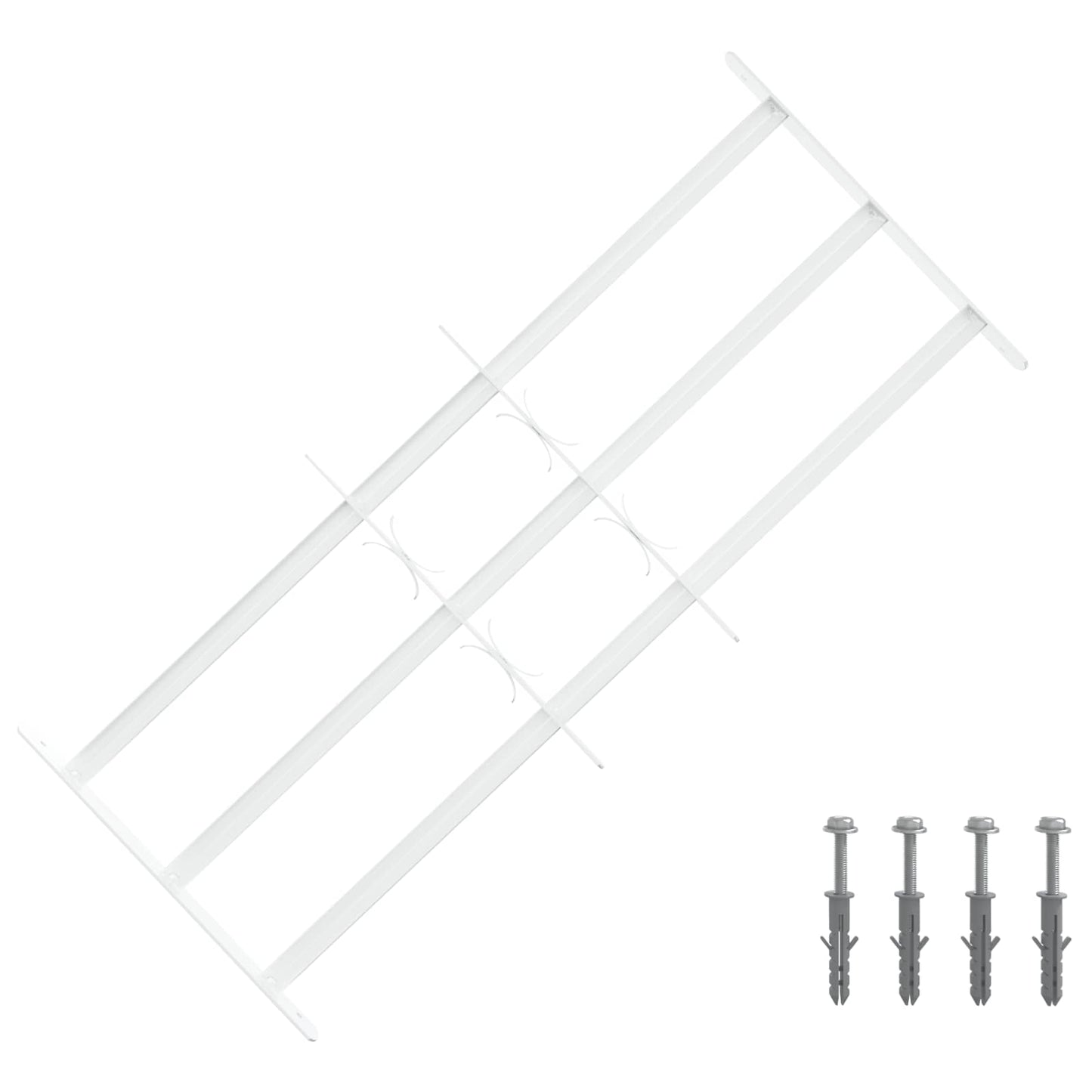 vidaXL Security Grille for Windows with 3 Crossbars 63-114 cm