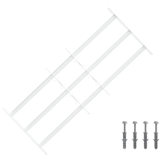 vidaXL Security Grille for Windows with 3 Crossbars 63-114 cm