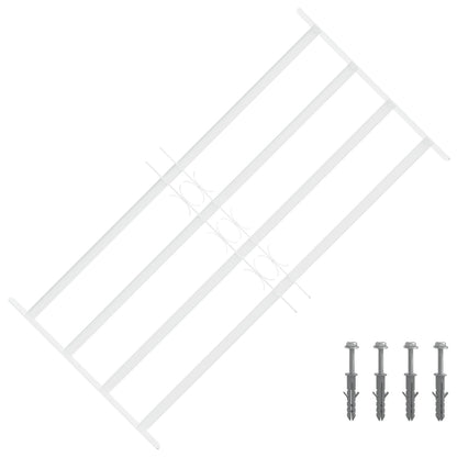 vidaXL Security Grille for Windows with 4 Crossbars 63-114 cm