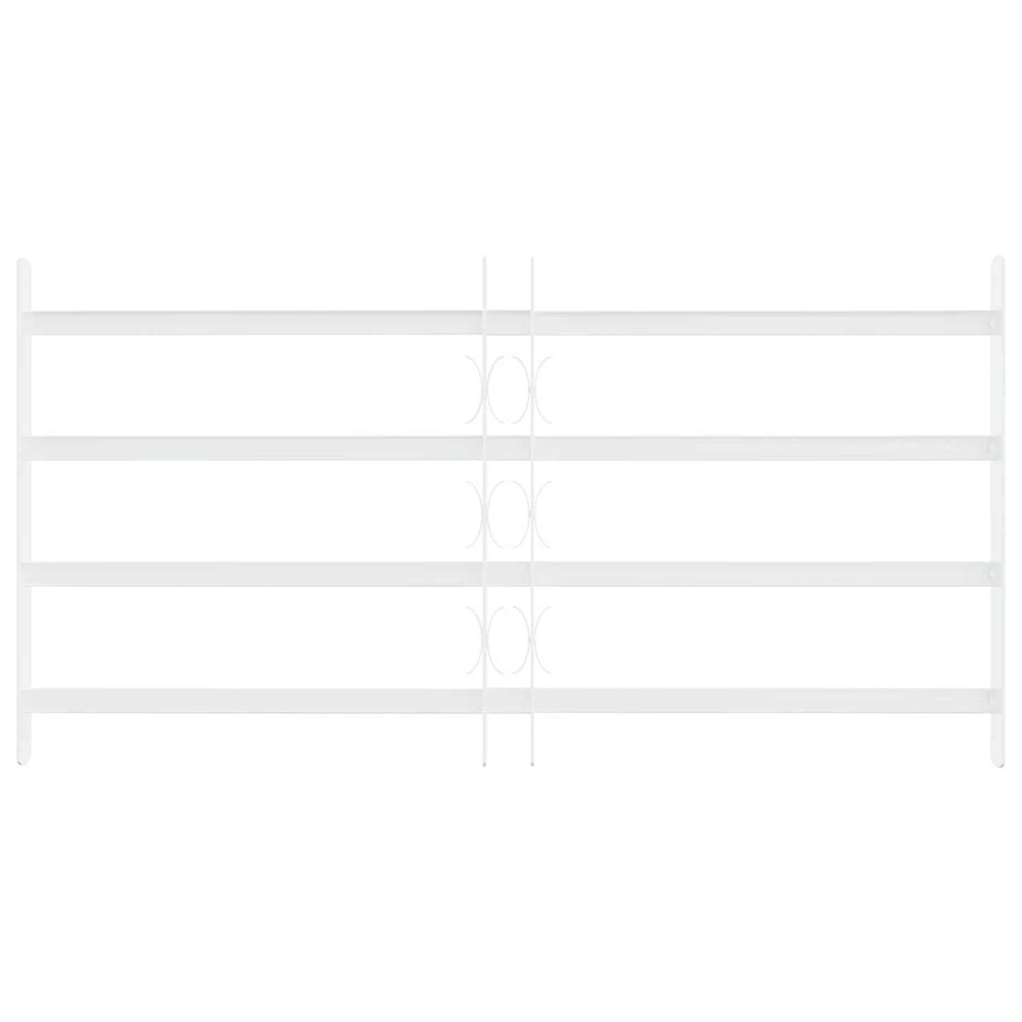 vidaXL Security Grille for Windows with 4 Crossbars 63-114 cm
