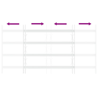 vidaXL Security Grille for Windows with 4 Crossbars 63-114 cm