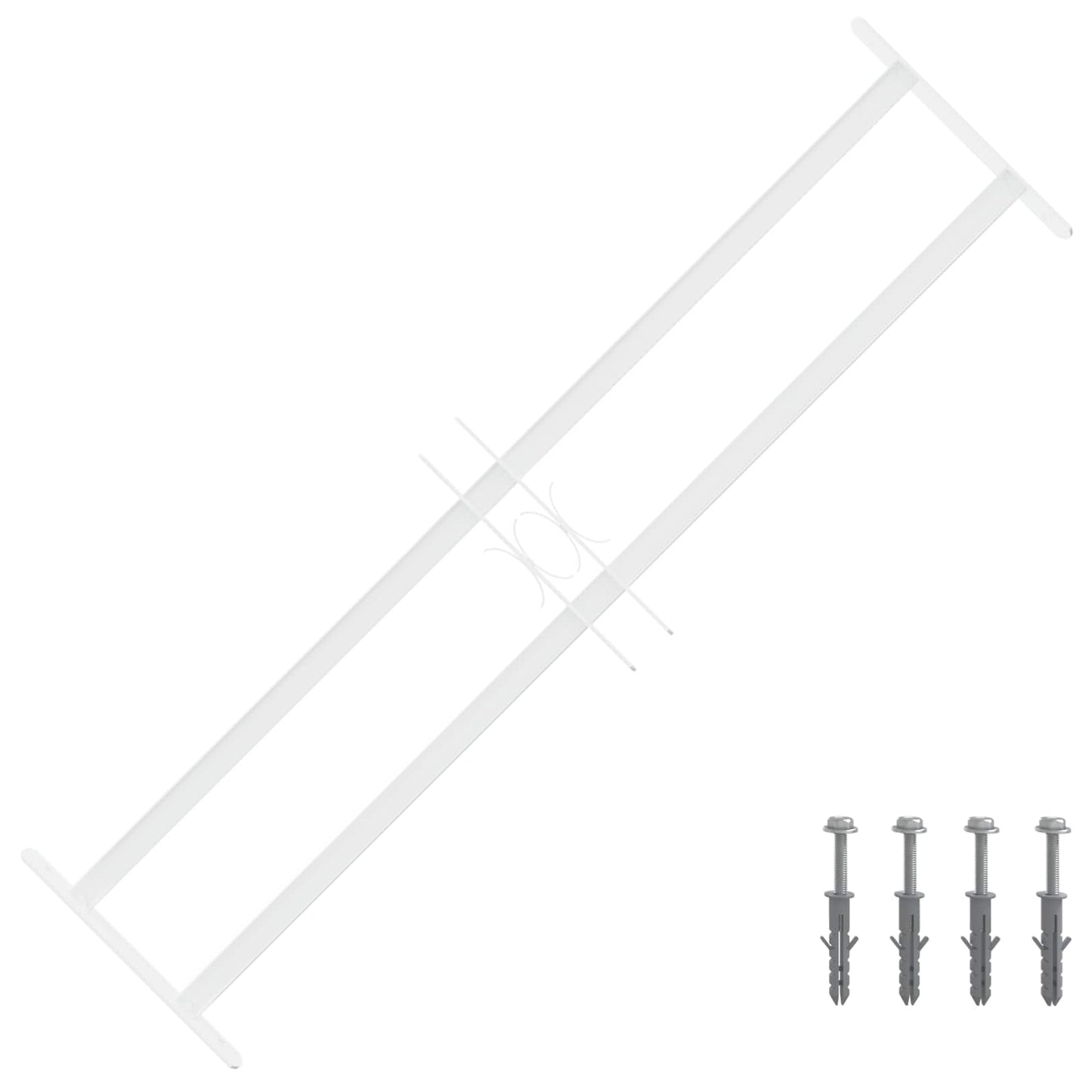 vidaXL Security Grille for Windows with 2 Crossbars 3 pcs 63-114 cm