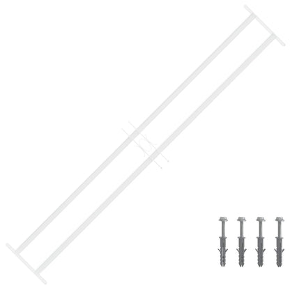 vidaXL Security Grille for Windows with 2 Crossbars 3 pcs 93-174 cm