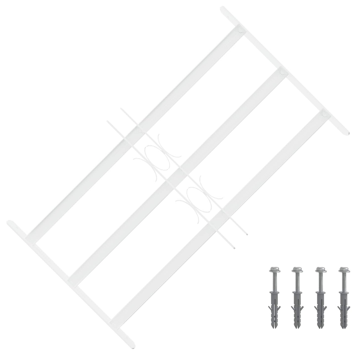 vidaXL Security Grille for Windows with 3 Crossbars 3 pcs 43-74 cm