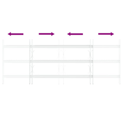 vidaXL Security Grille for Windows with 3 Crossbars 3 pcs 63-114 cm
