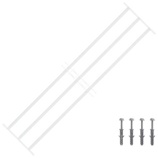 vidaXL Security Grille for Windows with 3 Crossbars 3 pcs 93-174 cm
