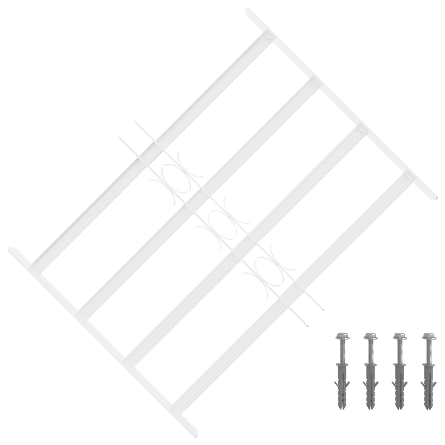 vidaXL Security Grille for Windows with 4 Crossbars 3 pcs 43-74 cm