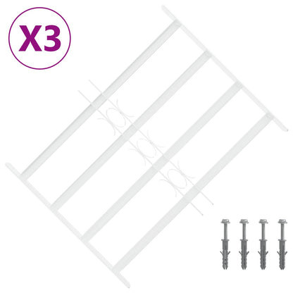 vidaXL Security Grille for Windows with 4 Crossbars 3 pcs 43-74 cm