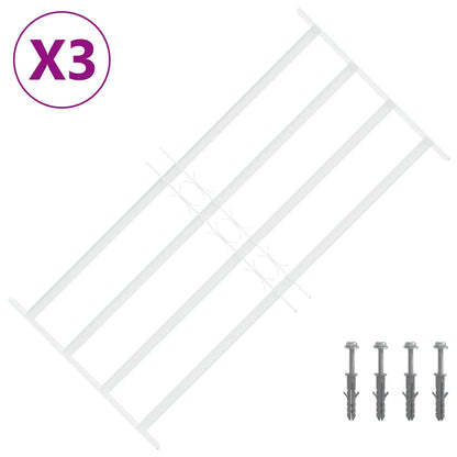 vidaXL Security Grille for Windows with 4 Crossbars 3 pcs 63-114 cm
