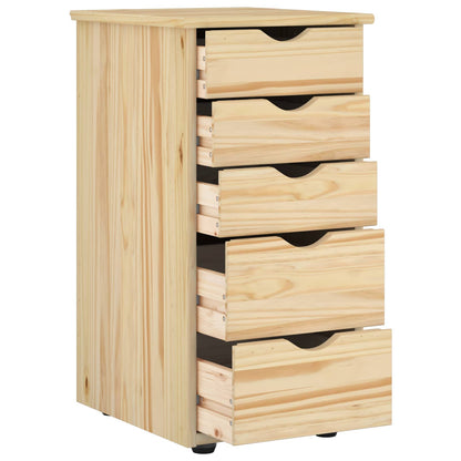 vidaXL Cabinet Brown 34 x 39 x 61.5 cm Solid Pine Wood