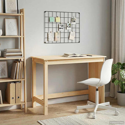 vidaXL Desk Brown 112 x 50 x 75 cm Solid Pine Wood