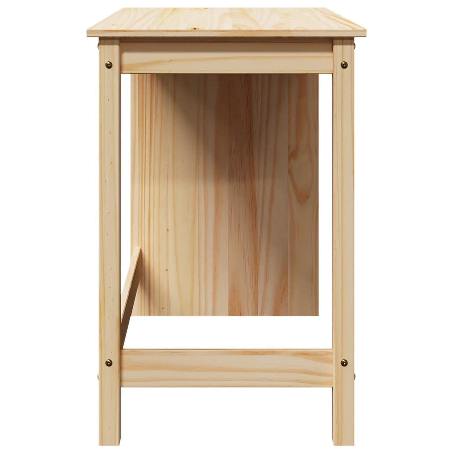 vidaXL Desk Brown 112 x 50 x 75 cm Solid Pine Wood