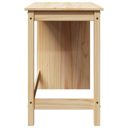 vidaXL Desk Brown 112 x 50 x 75 cm Solid Pine Wood