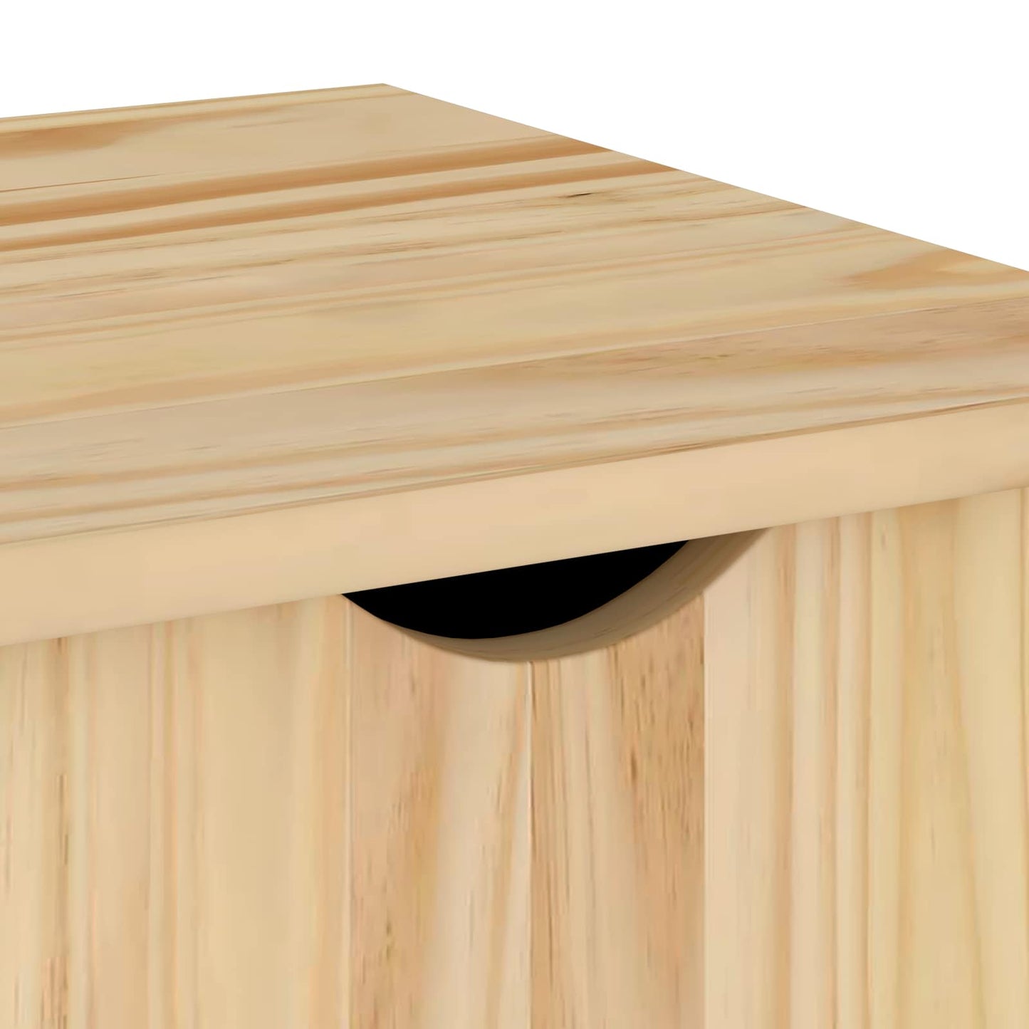 vidaXL Rolling Cabinet Brown 100 x 39 x 65.5 cm Solid Pine Wood