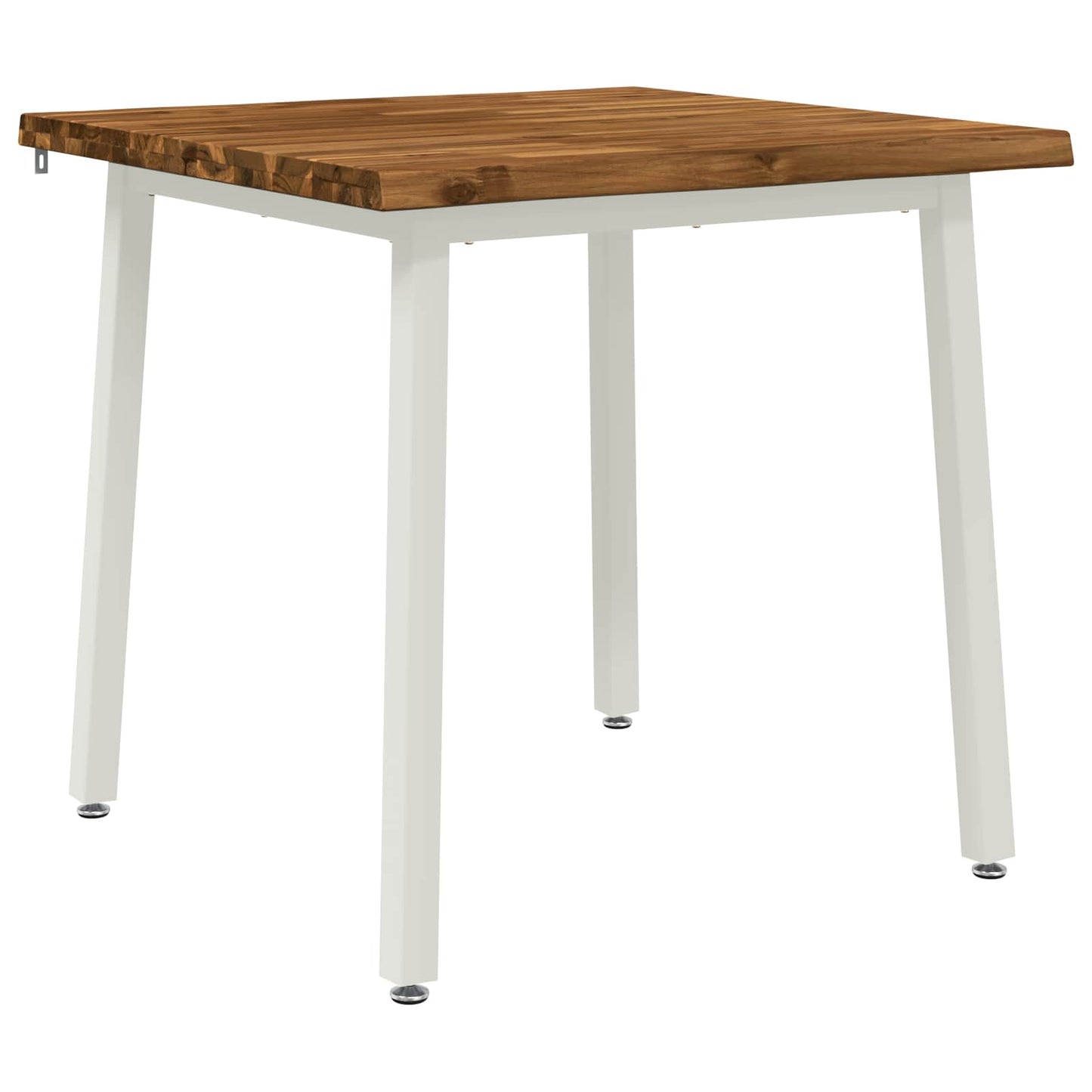 vidaXL 60 x 55 x 75 cm Solid Acacia Wood Natural and White Rectangular