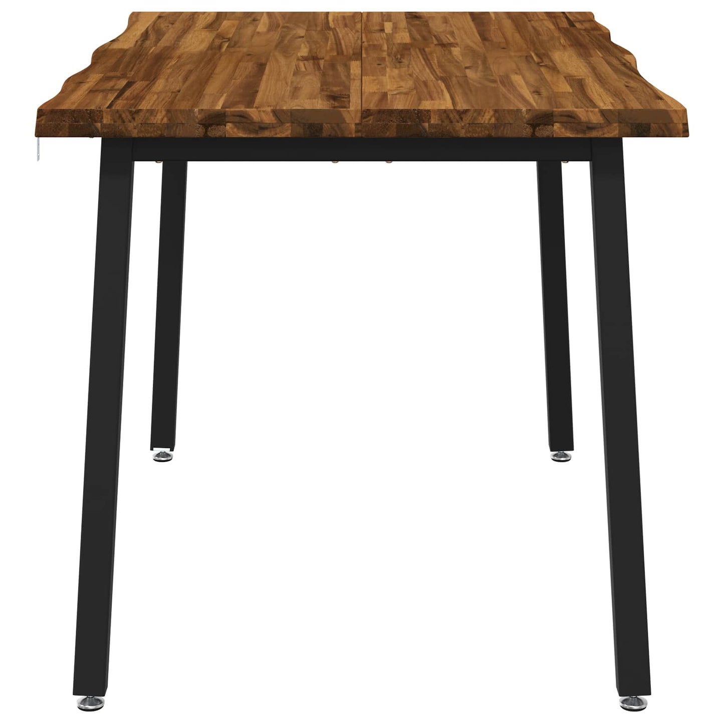 vidaXL 110 x 55 x 75 cm Solid Acacia Wood Natural and Black