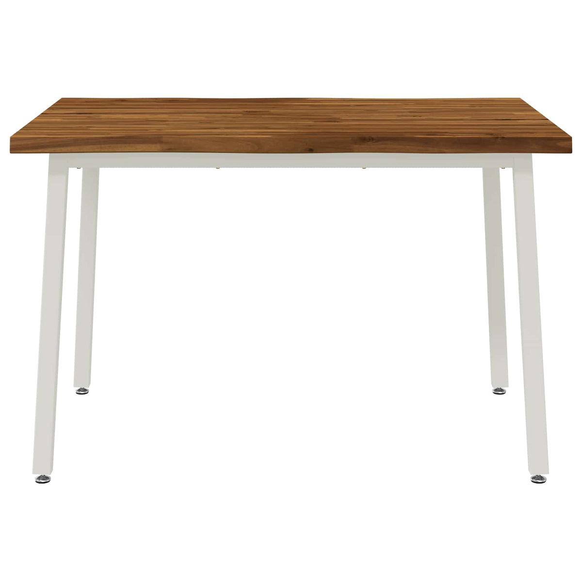 vidaXL 120 x 70 x 75 cm Solid Acacia Wood Natural and White