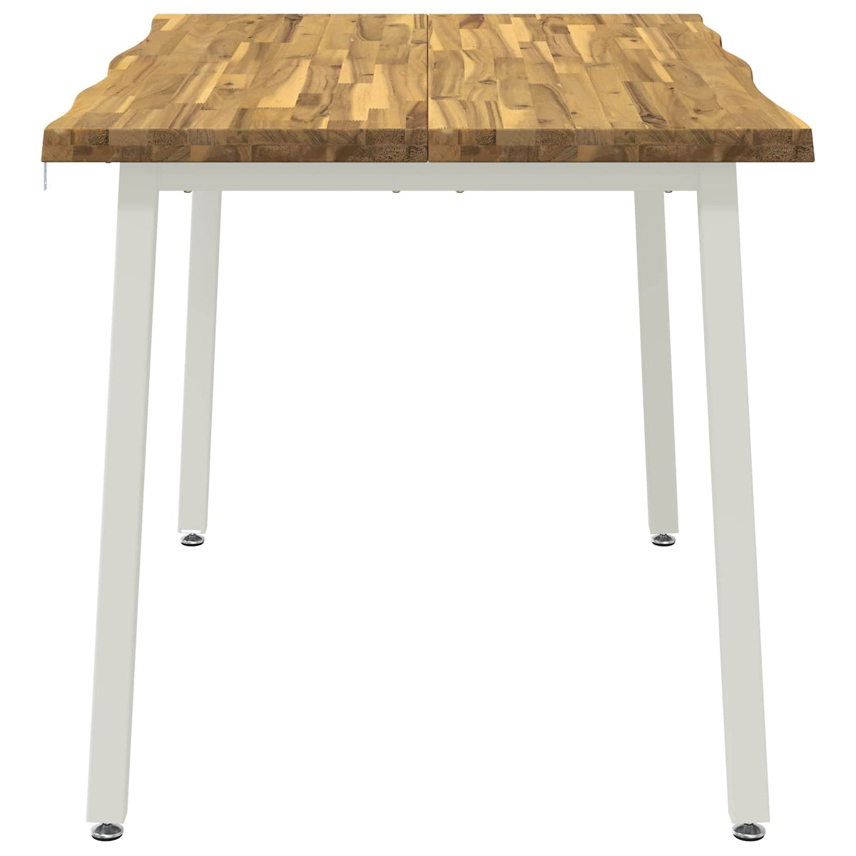vidaXL 120 x 70 x 75 cm Solid Acacia Wood White Rectangular
