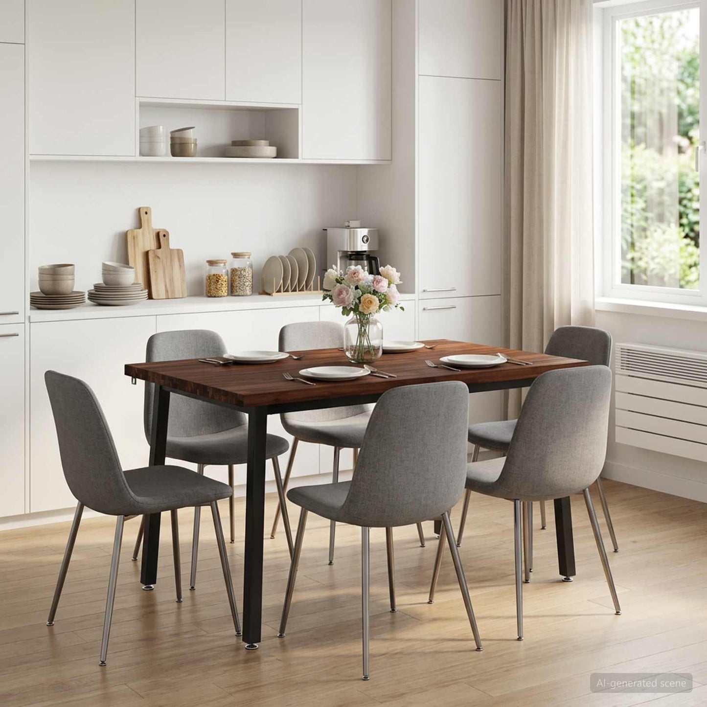 vidaXL 120 x 90 x 75 cm Solid Acacia Wood Dark Brown and Black