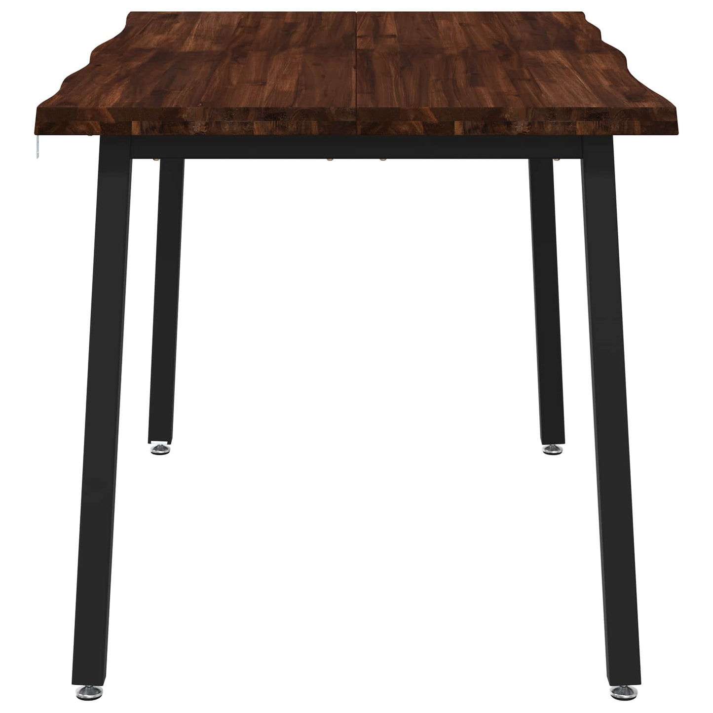 vidaXL 120 x 80 x 75 cm Solid Acacia Wood Dark Brown and Black