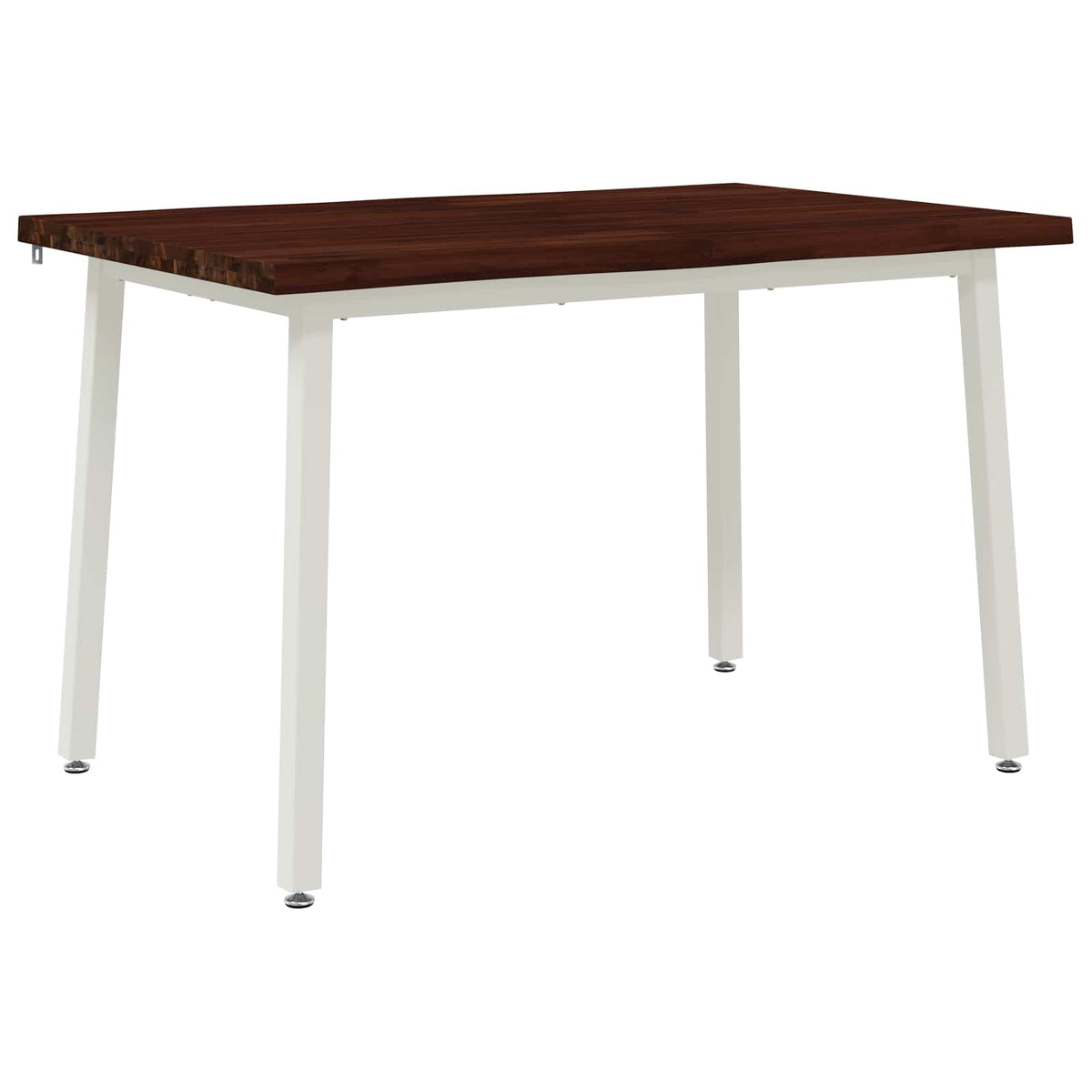 vidaXL 120 x 80 x 75 cm Solid Acacia Wood Dark Brown and White