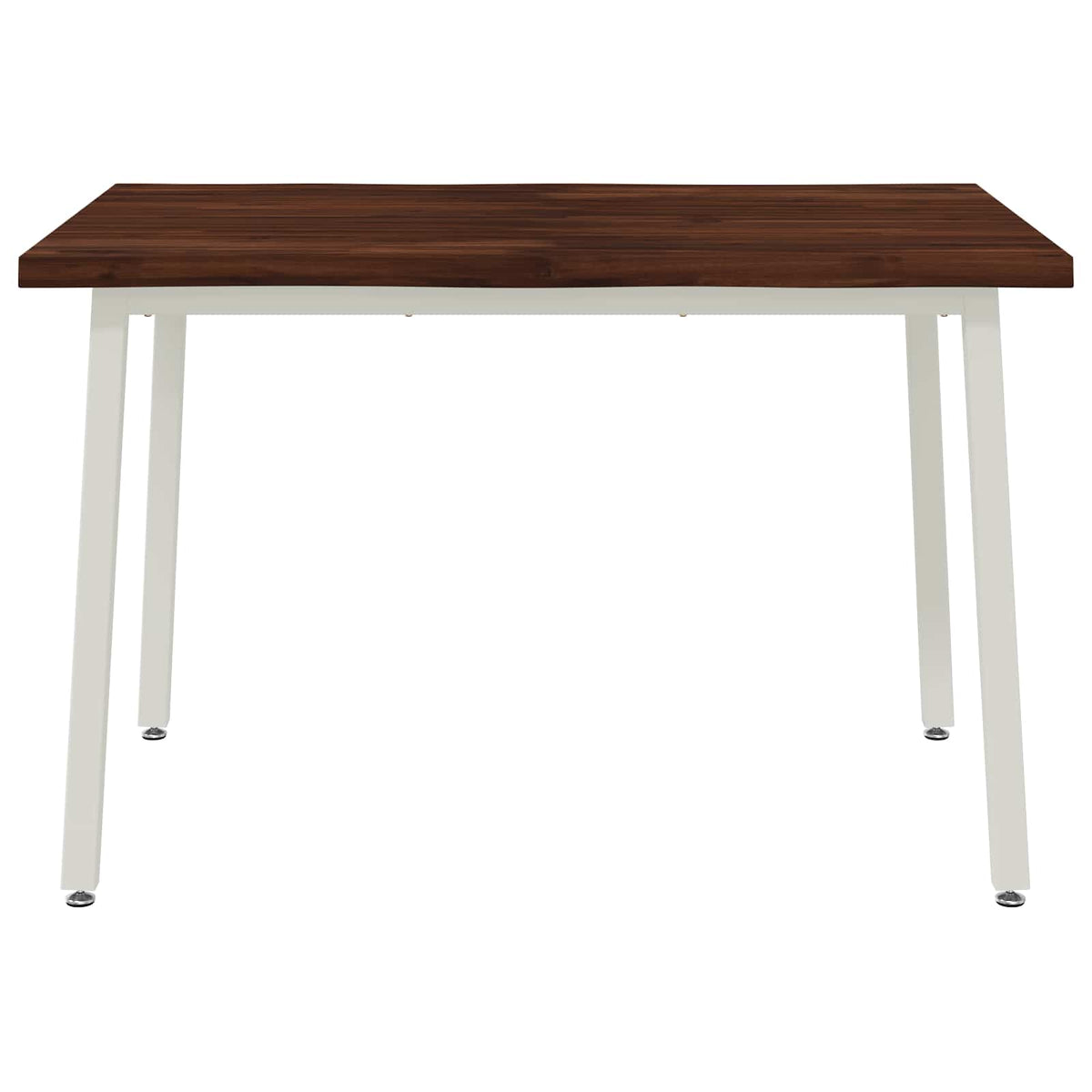vidaXL 120 x 80 x 75 cm Solid Acacia Wood Dark Brown and White