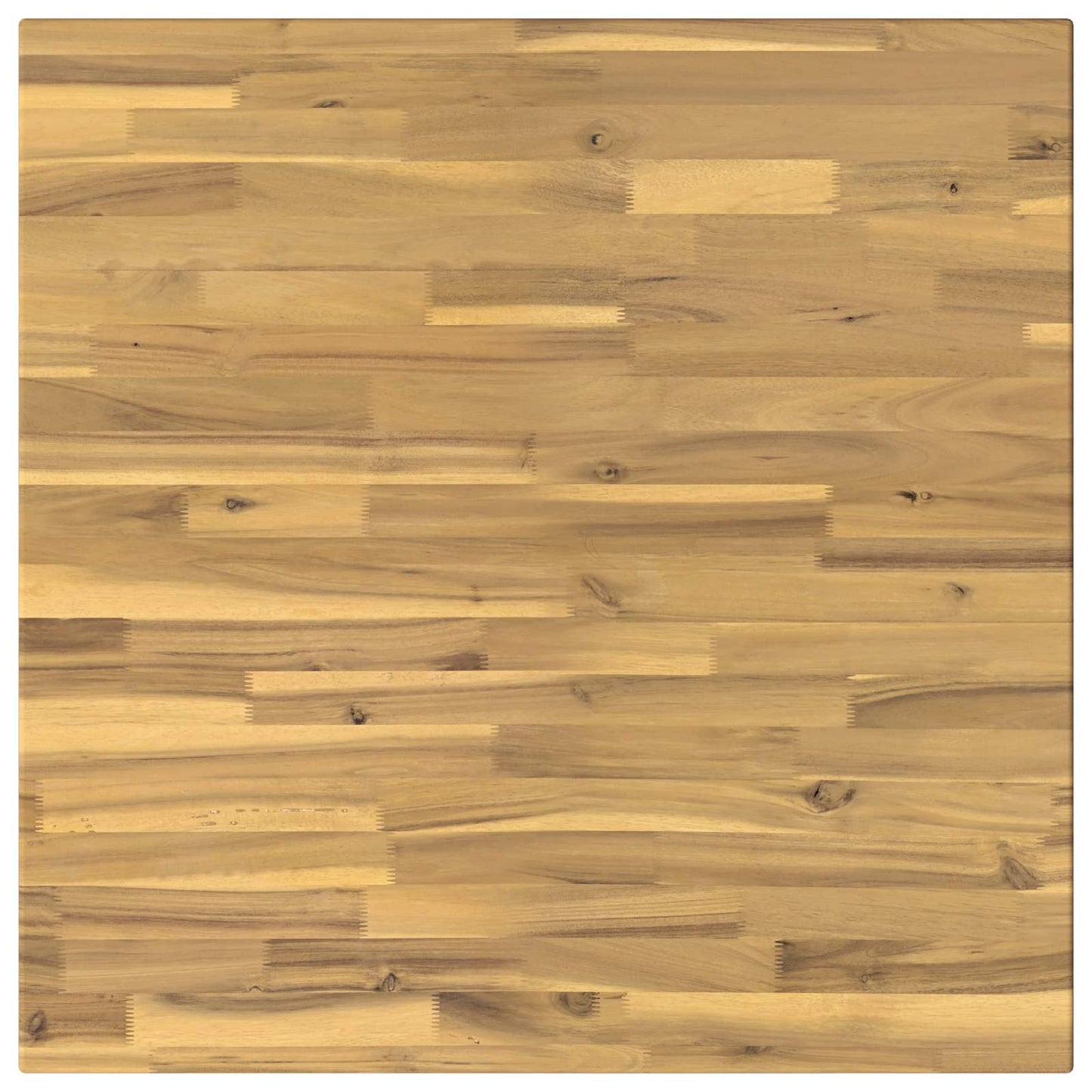 vidaXL 60 x 55 x 75 cm Solid Acacia Wood White and Black Rectangular