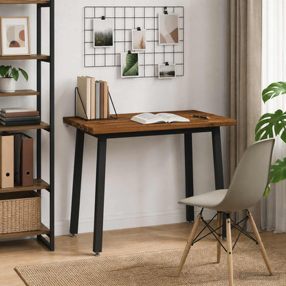 vidaXL 110 x 55 x 75 cm Solid Acacia Wood Natural and Black
