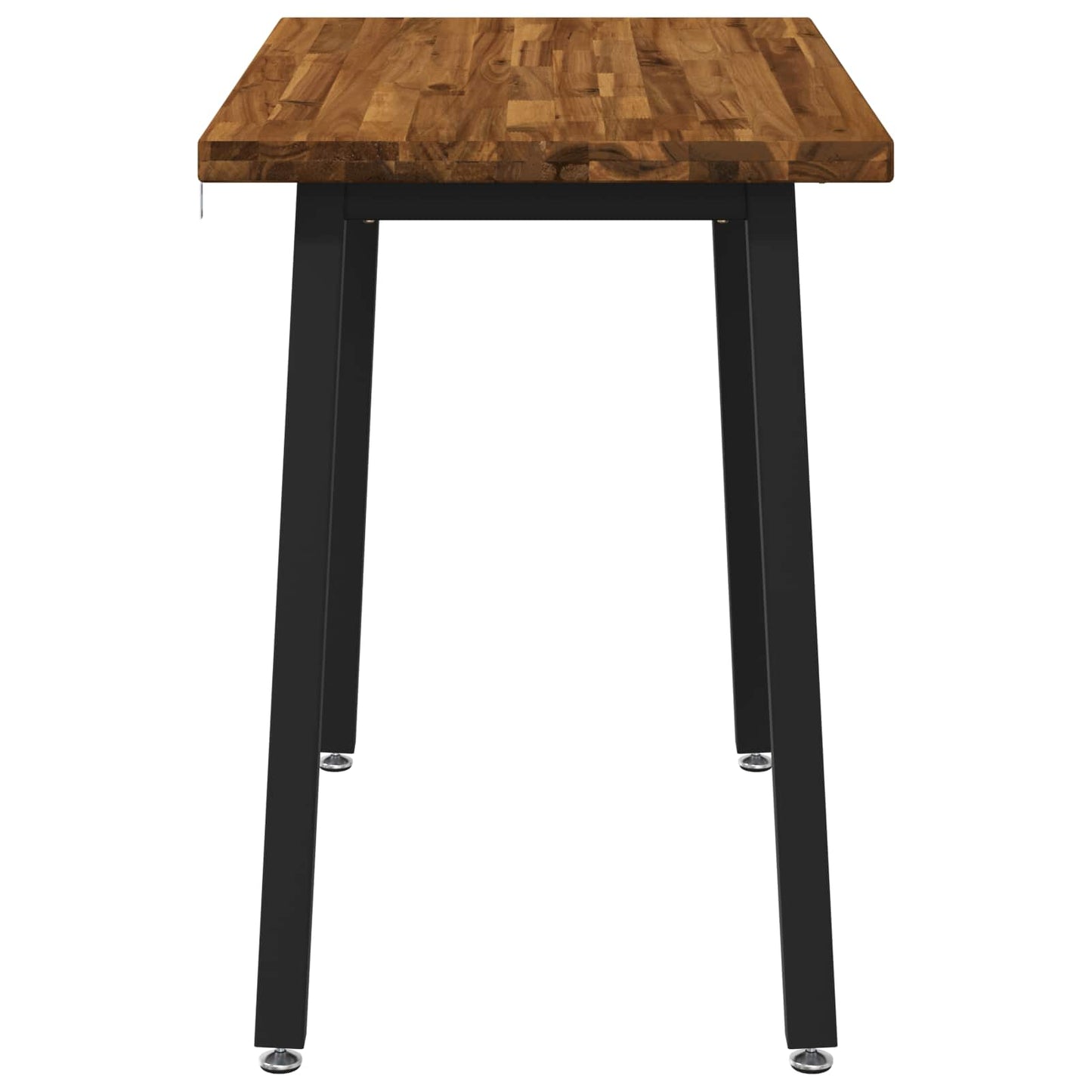 vidaXL 110 x 55 x 75 cm Solid Acacia Wood Natural and Black
